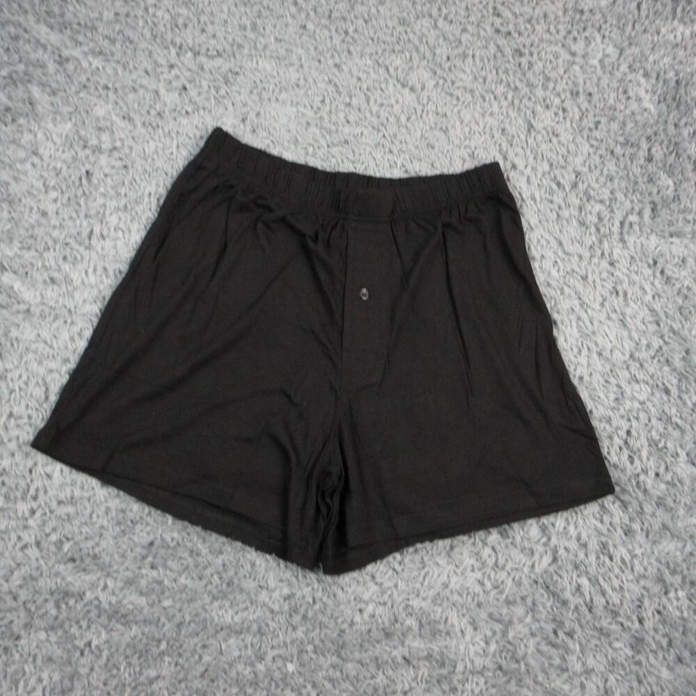Spun Bamboo Boxer Shorts Mens L Black Tagless Bamboo Cotton Underwear NWT